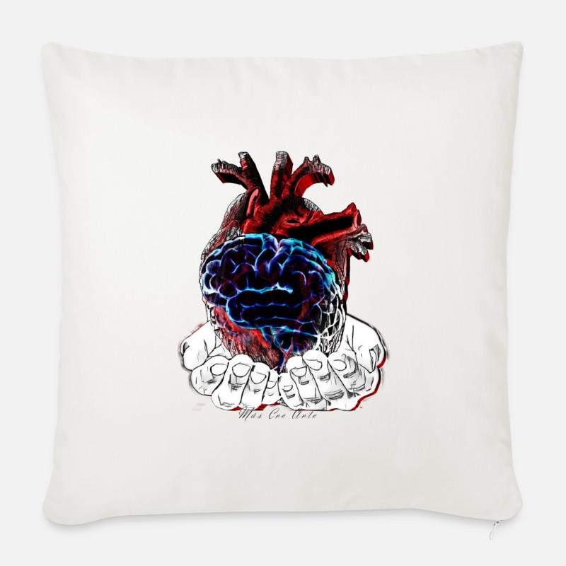 SUÈDE - Housse de coussin décorative 45 x 45 cm - blanc nature
