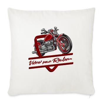 Live to Ride Vintage Motorcycle - Sofa pillowcase 17,3'' x 17,3'' (45 x 45 cm) - natural white - Front