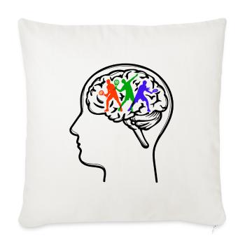 Player Sport Padel Padel Team Statement - Sofa pillowcase 17,3'' x 17,3'' (45 x 45 cm) - natural white - Front