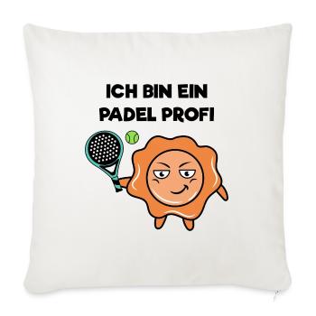 Schmetterball Spieler Padel Schläger Statement - Sofakissenbezug 45 x 45 cm - Naturweiß  - Vorne