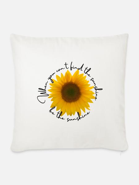 Be the sunshine - Sofakissenbezug 45 x 45 cm - Naturweiß