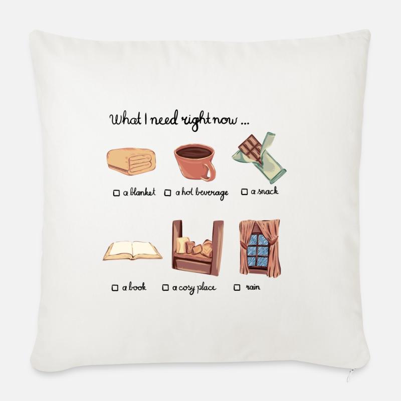 What I need right now... - Sofakissenbezug 45 x 45 cm - Naturweiß 