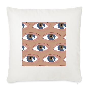 Eyes lined up - Sofa pillowcase 17,3'' x 17,3'' (45 x 45 cm) - natural white - Front
