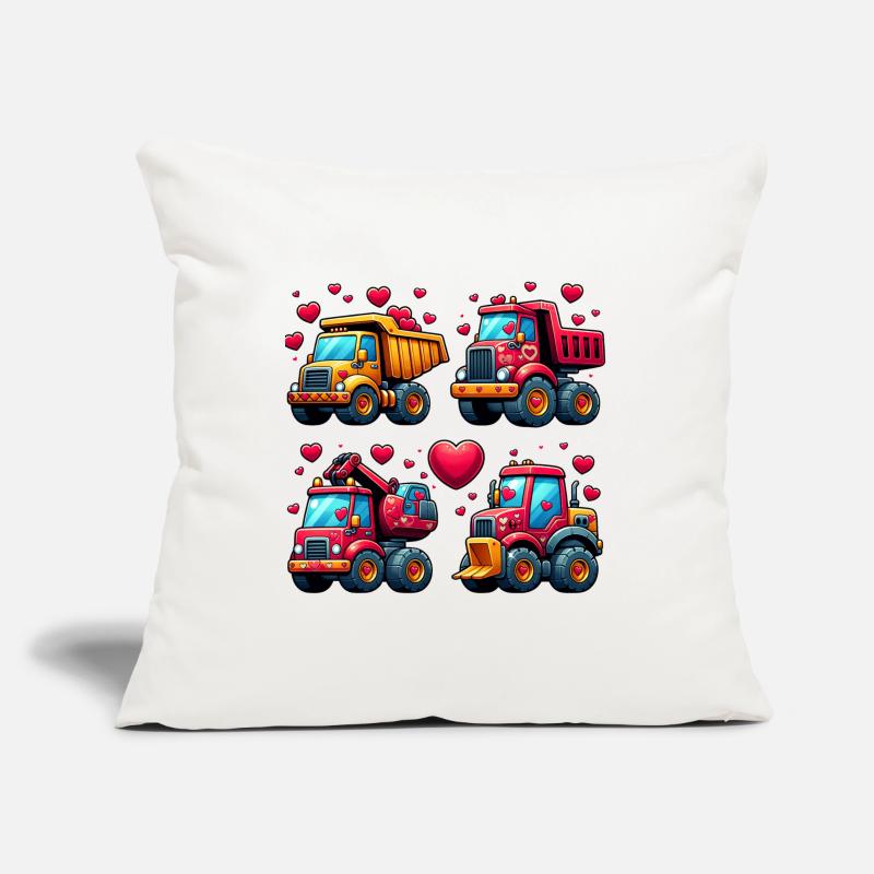 Tiny Builders' Affection - Construction T-Shirt Sofa pillowcase 17,3'' x 17,3'' (45 x 45 cm)