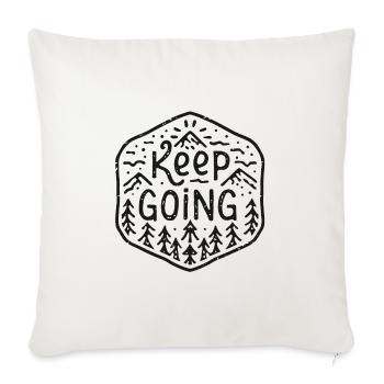 Keep going - Sofa pillowcase 17,3'' x 17,3'' (45 x 45 cm) - natural white - Front