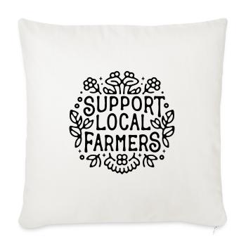 Support local farmers - Sofa pillowcase 17,3'' x 17,3'' (45 x 45 cm) - natural white - Front