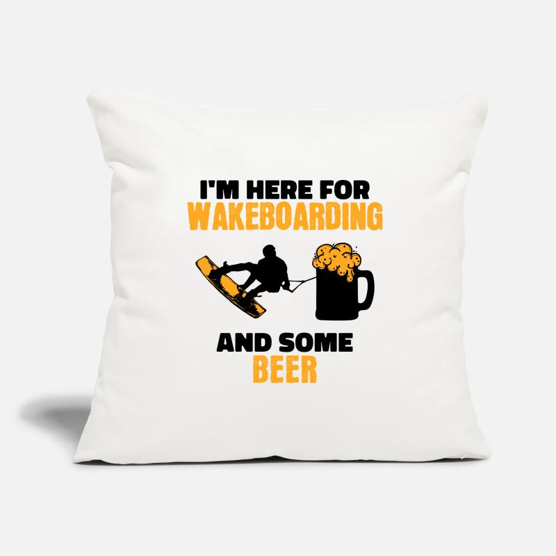 Surf, Wakeboard, Kitesurfer, Surf de déclaration Housse de coussin décorative 45 x 45 cm