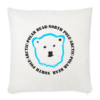 Eisbär 4 - Sofakissenbezug 45 x 45 cm - Naturweiß  - Vorne