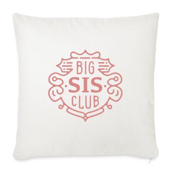 Big sis club grande soeur - Housse de coussin décorative 45 x 45 cm - blanc nature - Devant