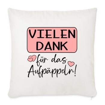 GUTE BESSERUNG - AUFPÄPPELN - Sofakissenbezug 45 x 45 cm - Naturweiß  - Vorne