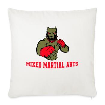 Chien combattant MMA - Housse de coussin décorative 45 x 45 cm - blanc nature - Devant