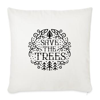 Save the trees - Sofa pillowcase 17,3'' x 17,3'' (45 x 45 cm) - natural white - Front