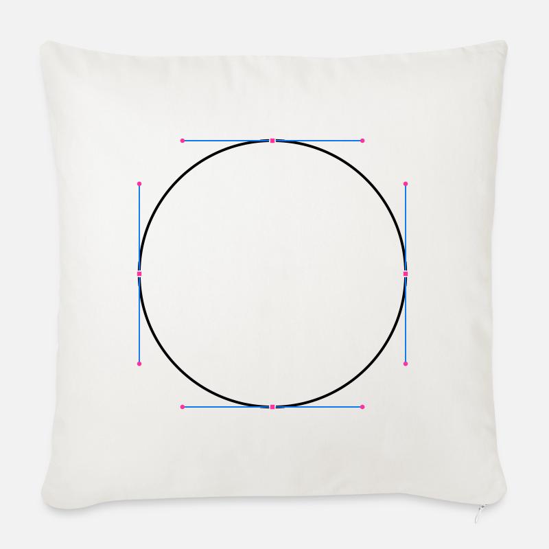 Kreisvector - Sofakissenbezug 45 x 45 cm - Naturweiß 