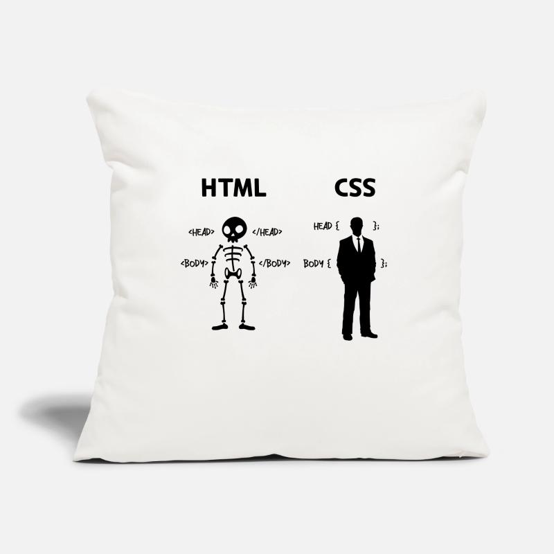 Développeur Programmeur Coden Code de script CSS Housse de coussin décorative 45 x 45 cm