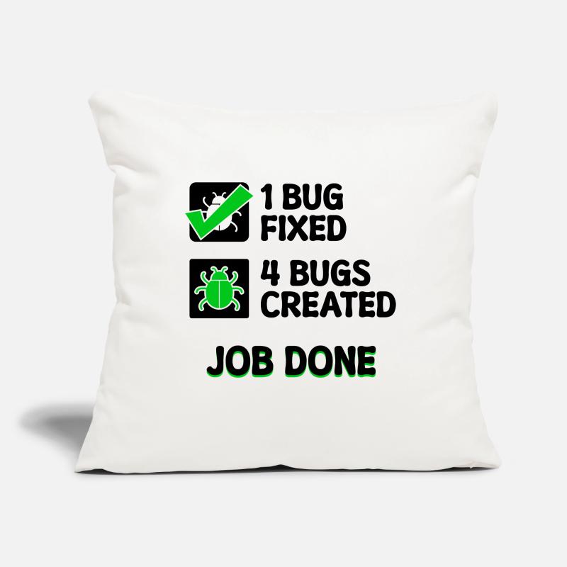 Programmierer Developer Bugfixing Bugs Skripting Sofakissenbezug 45 x 45 cm