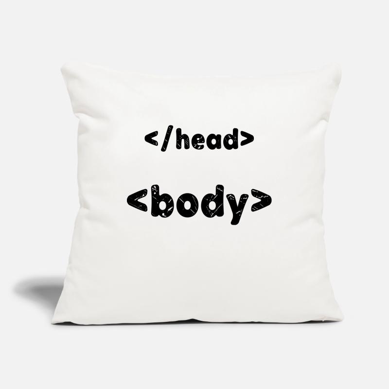 Développeur de code disant déboguer programmeur ordinateur Housse de coussin décorative 45 x 45 cm