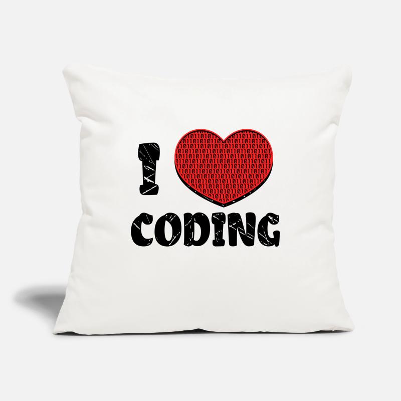 Script de code Debug Heart Statement Housse de coussin décorative 45 x 45 cm