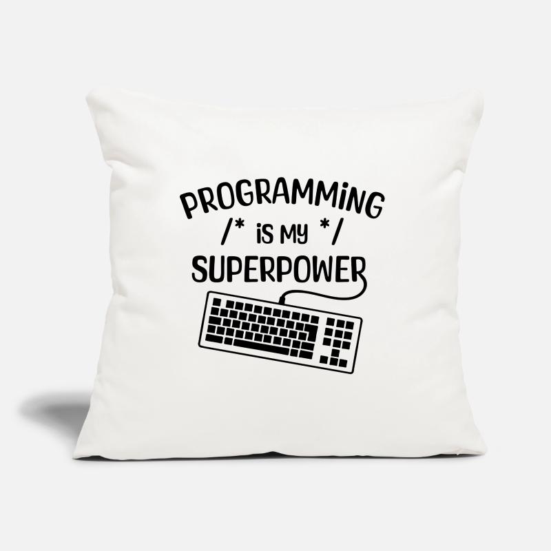 Computer Freak Statement Développeur Programmeur Housse de coussin décorative 45 x 45 cm