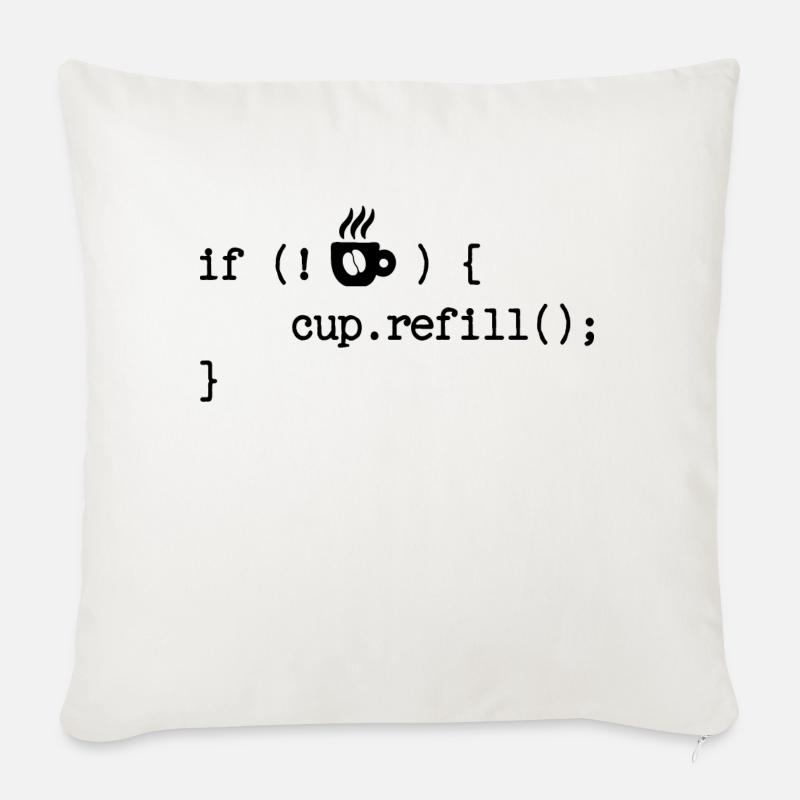 Developer Programmierer Code Webentwickler Debug - Sofakissenbezug 45 x 45 cm - Naturweiß