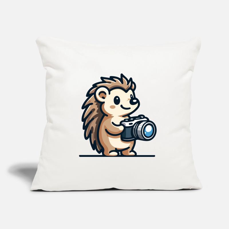 Instantané Hérisson : Le copain Shutterbug Housse de coussin décorative 45 x 45 cm
