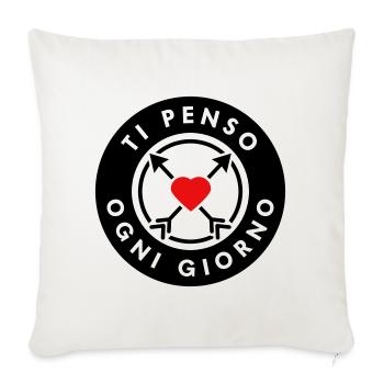 TI PENSO OGNI GIORNO - Housse de coussin décorative 45 x 45 cm - blanc nature - Devant