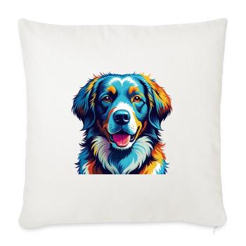 Kuvasz Race Chien Coloré Dessin Animé Kawaii - Housse de coussin décorative 45 x 45 cm - blanc nature - Devant