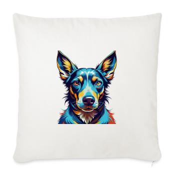 Andalusischer Windhund Hunderasse Bunte Karikatur Kawaii - Sofakissenbezug 45 x 45 cm - Naturweiß  - Vorne