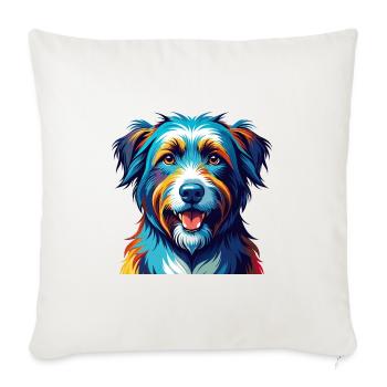 Berger des Pyrénées Race Dessin animé Kawaii - Housse de coussin décorative 45 x 45 cm - blanc nature - Devant