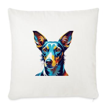 Podenco Ibicenco Chien Race Coloré Dessin Animé Kawaii - Housse de coussin décorative 45 x 45 cm - blanc nature - Devant