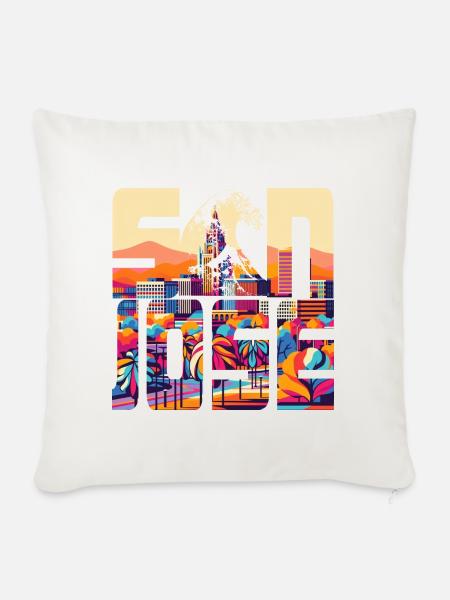 SAN JOSE - Sofakissenbezug 45 x 45 cm - Naturweiß