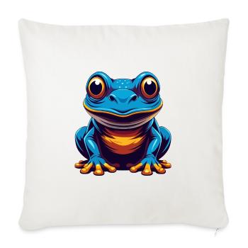 Frog Colorful Kawaii Cartoon Character Clipart - Sofa pillowcase 17,3'' x 17,3'' (45 x 45 cm) - natural white - Front