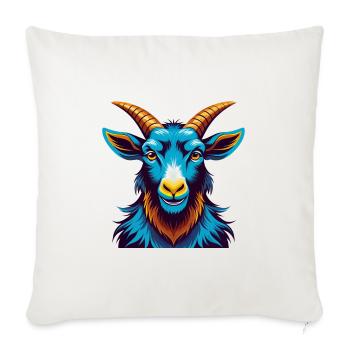 Goat Colorful Kawaii Cartoon Character Clipart - Sofa pillowcase 17,3'' x 17,3'' (45 x 45 cm) - natural white - Front