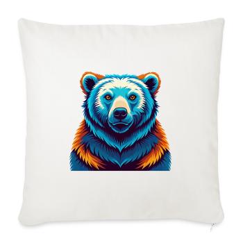 Polar Bear Colorful Kawaii Cartoon Character Pet - Sofa pillowcase 17,3'' x 17,3'' (45 x 45 cm) - natural white - Front