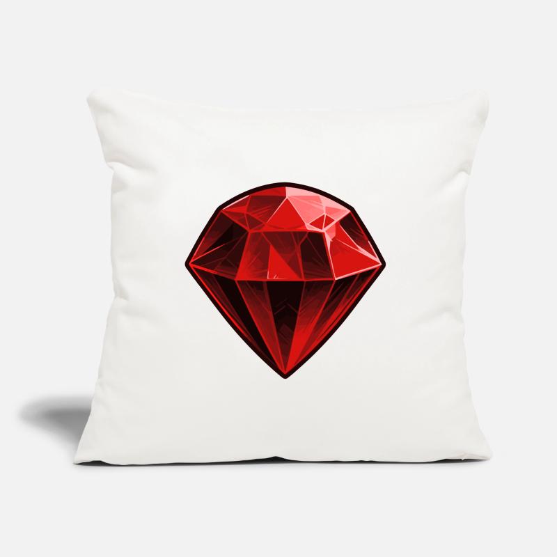 Precious Red Ruby Gemstone Sofa pillowcase 17,3'' x 17,3'' (45 x 45 cm)