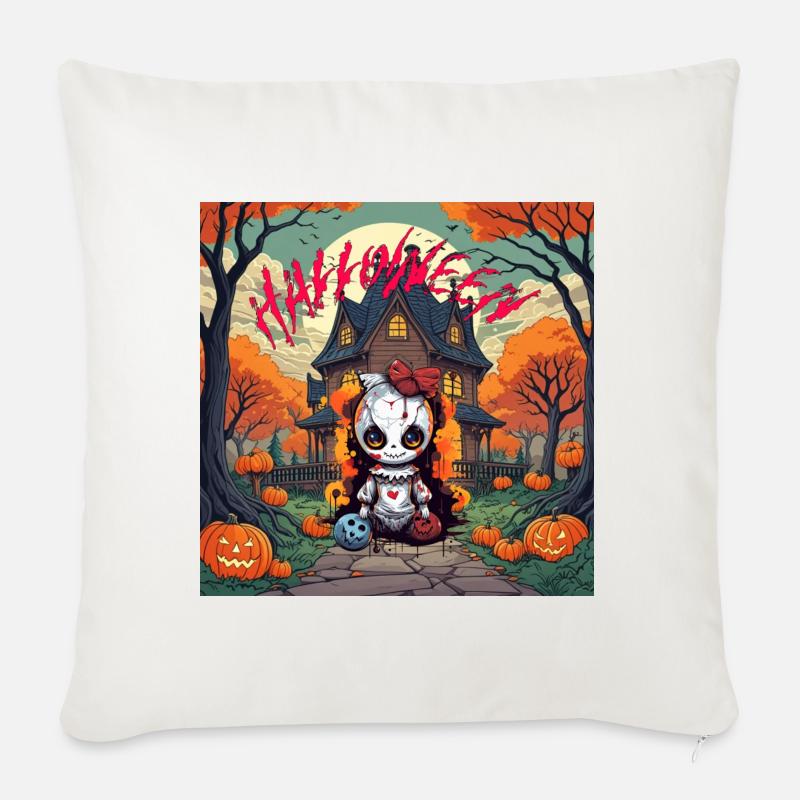 Halloween - Sofakissenbezug 45 x 45 cm - Naturweiß 