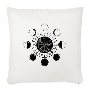 Moons & Runes - Sofa pillowcase 17,3'' x 17,3'' (45 x 45 cm) - natural white - Front