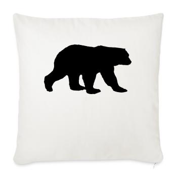 Bear Silhouette - Sofa pillowcase 17,3'' x 17,3'' (45 x 45 cm) - natural white - Front