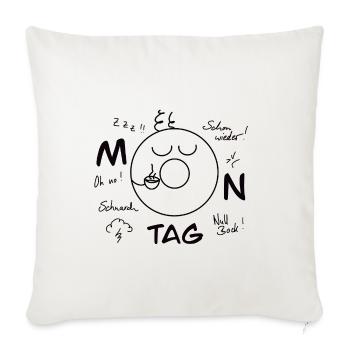 Monday Blues - Sofa pillowcase 17,3'' x 17,3'' (45 x 45 cm) - natural white - Front