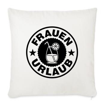 Frauen Urlaub Cocktail - Sofakissenbezug 45 x 45 cm - Naturweiß  - Vorne