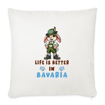 Bayerischer Hase - Sofakissenbezug 45 x 45 cm - Naturweiß  - Vorne
