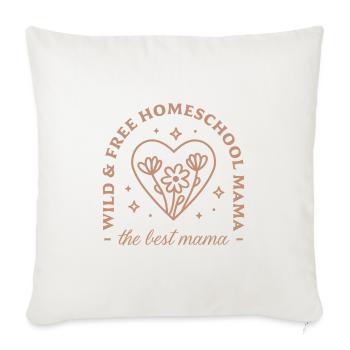 Homeschooling die beste Retro-Mutter - Sofakissenbezug 45 x 45 cm - Naturweiß  - Vorne
