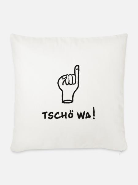 Aachen - Tschö wa! - Sofakissenbezug 45 x 45 cm - Naturweiß