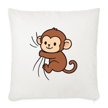 Dear little monkey - Sofa pillowcase 17,3'' x 17,3'' (45 x 45 cm) - natural white - Front