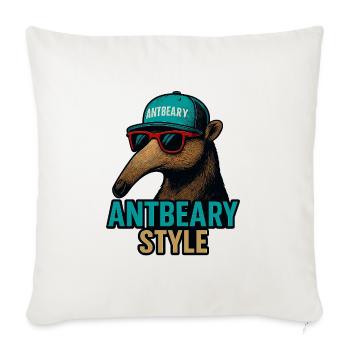 Antbeary Style Aardvark Cartoon - Sofa pillowcase 17,3'' x 17,3'' (45 x 45 cm) - natural white - Front