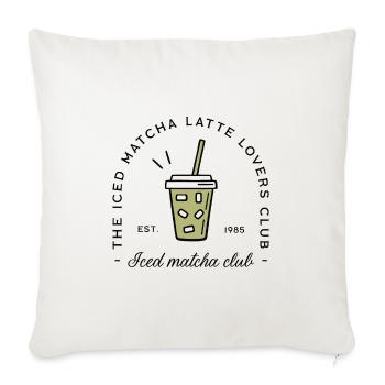 Iced matcha latte lovers - Sofa pillowcase 17,3'' x 17,3'' (45 x 45 cm) - natural white - Front