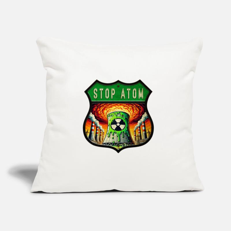 Stop Atom Crest Design Sofa pillowcase 17,3'' x 17,3'' (45 x 45 cm)