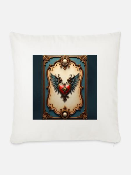 Surreale Eleganz im Steampunk-Stil. - Sofakissenbezug 45 x 45 cm - Naturweiß