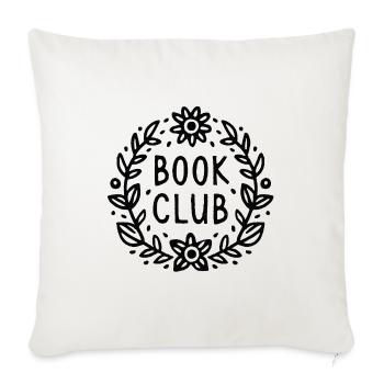 Club de lecture groupe de lectrices - Housse de coussin décorative 45 x 45 cm - blanc nature - Devant