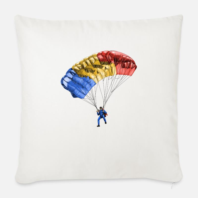 Fallschirm - Sofakissenbezug 45 x 45 cm - Naturweiß