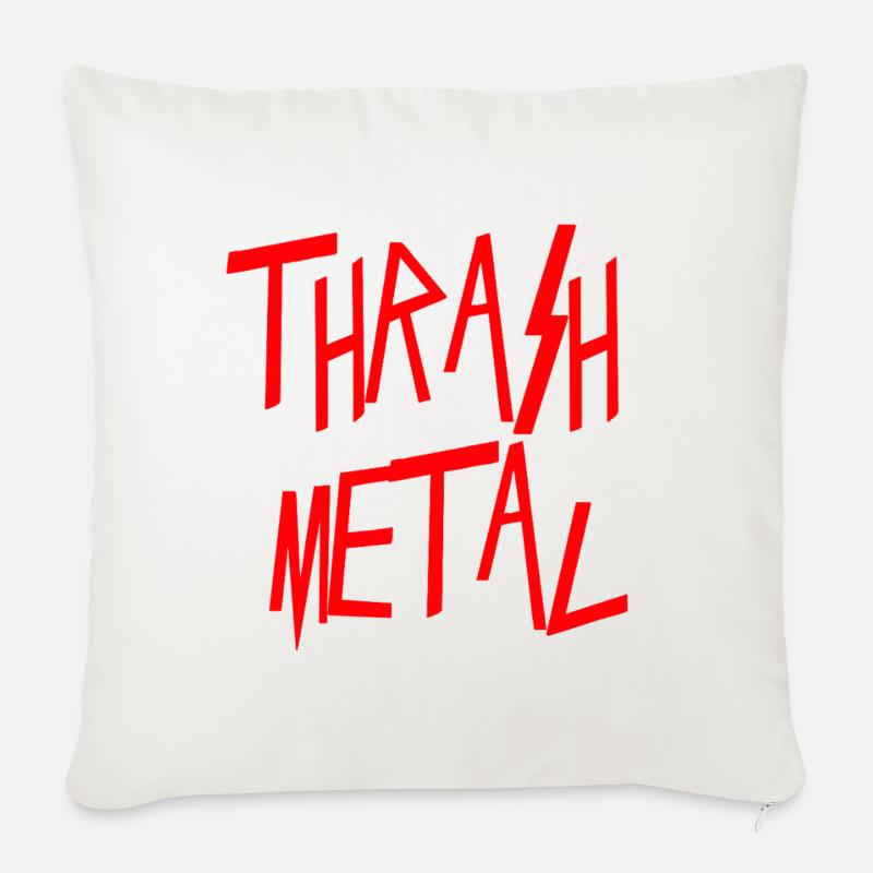 Thrash Metall - Sofakissenbezug 45 x 45 cm - Naturweiß 
